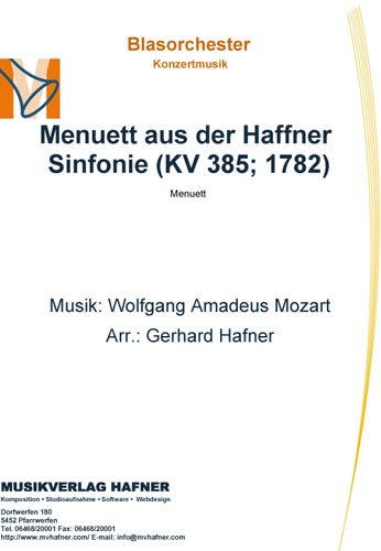 Menuett aus der Haffner Sinfonie (KV 385; 1782) - Blasorchester - Konzertmusik 