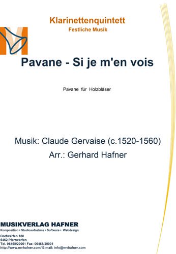 Pavane - Si je m'en vois - Klarinettenquintett - Festliche Musik 